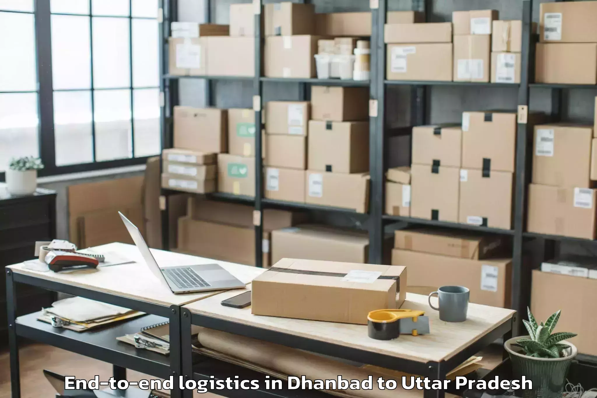 Professional Dhanbad to Mau End To End Logistics